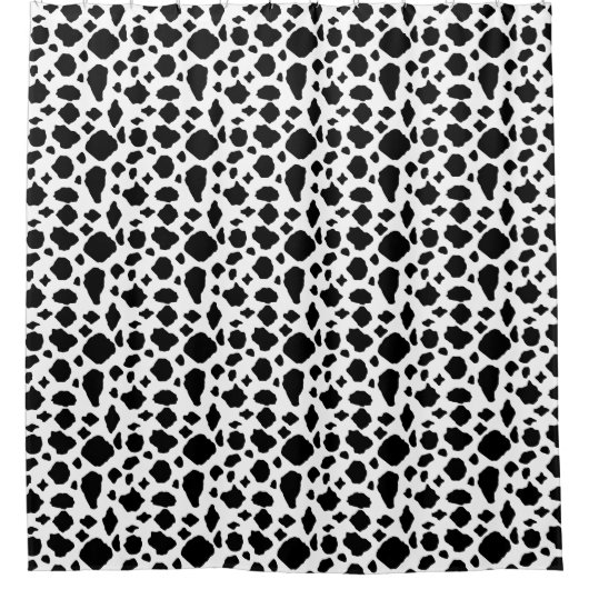 Cow Pattern Black White Western Duschvorhang (Vorderseite)