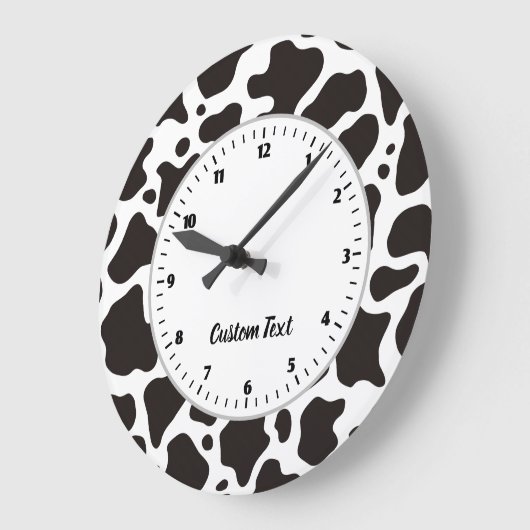 Cow Pattern Large Clock Große Wanduhr (Winkel)