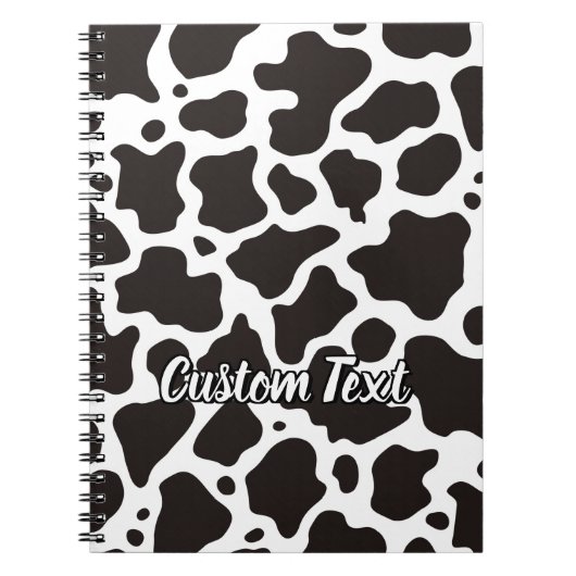 Cow Pattern Notebook Notizblock (Vorderseite)
