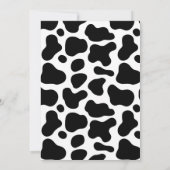 Cow Pattern Nugget Fast Food Theme Baby Shower Einladung (Rückseite)
