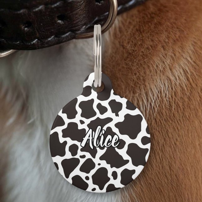 Cow Pattern Pet ID Tag Haustiermarke (Von Creator hochgeladen)