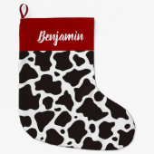 Cow Pattern Weihnachtszeit Strumpf Großer Weihnachtsstrumpf (Vorderseite)