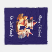 cow, pig, lamb and chicken Fleece Blanket (Vorderseite (Horizontal))