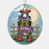 Cow Poke Keramik Ornament (Links)