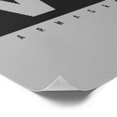 Cow Pop Art Poster in Black and White - Vegan (Ecke)