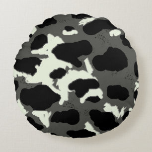 Cow Pox Design Rundes Kissen