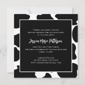 Cow Print Abschluss Foto Einladung (Rückseite)