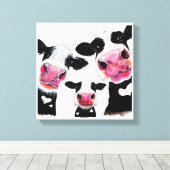 CoW PRiNT, ANiMaL PRiNT, ' TH NoSeY CoWS ' Leinwanddruck (Insitu (Holzboden))