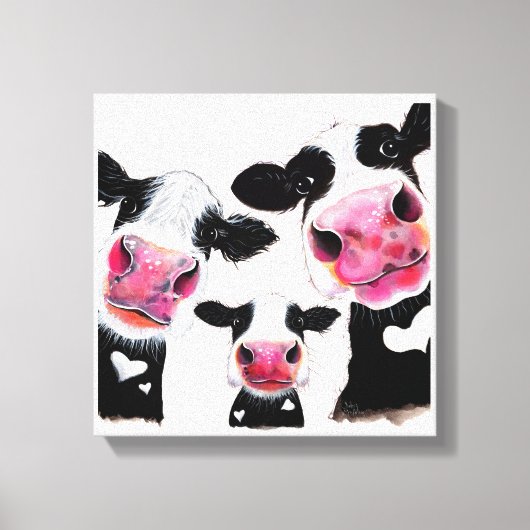 CoW PRiNT, ANiMaL PRiNT, ' TH NoSeY CoWS ' Leinwanddruck (Vorderseite)