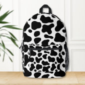 Cow print backpack, Black and white cow backpack Bedruckter Rucksack