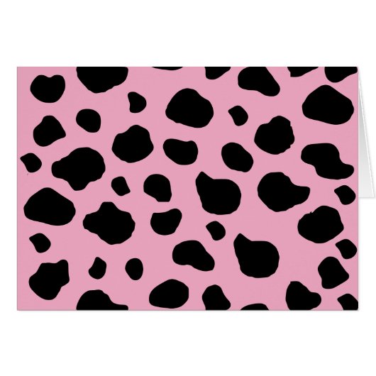 Cow Print, Cow Pattern, Cow Spots, Pink Cow (Vorderseite (Horizontal))
