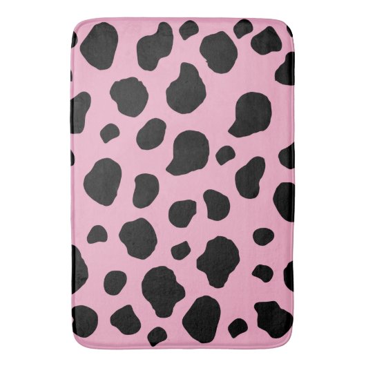 Cow Print, Cow Pattern, Cow Spots, Pink Cow Badematte (Vorderseite Vertikal)