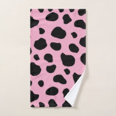 Cow Print, Cow Pattern, Cow Spots, Pink Cow Badhandtuch Set (Handtuch)