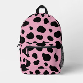 Cow Print, Cow Pattern, Cow Spots, Pink Cow Bedruckter Rucksack