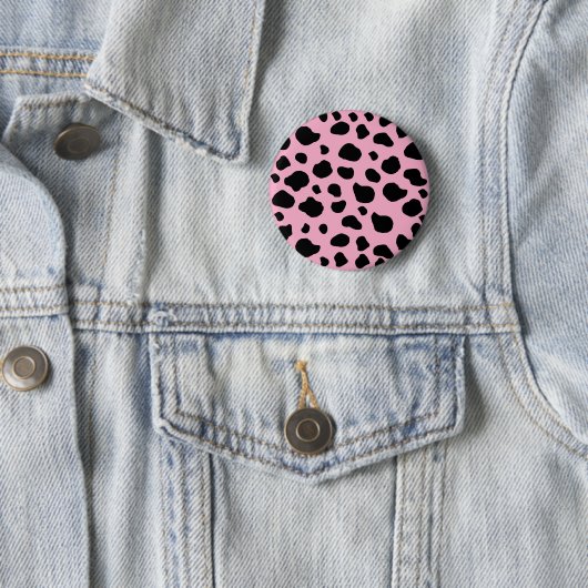 Cow Print, Cow Pattern, Cow Spots, Pink Cow Button (Beispiel)