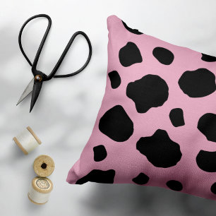 Cow Print, Cow Pattern, Cow Spots, Pink Cow Dekokissen