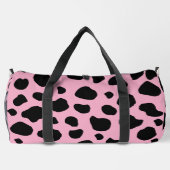 Cow Print, Cow Pattern, Cow Spots, Pink Cow Duffle Bag (Rückseite)