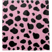 Cow Print, Cow Pattern, Cow Spots, Pink Cow Duschvorhang (Vorderseite)