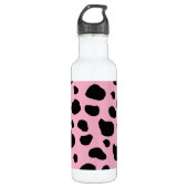 Cow Print, Cow Pattern, Cow Spots, Pink Cow Edelstahlflasche (Vorderseite)