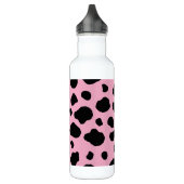 Cow Print, Cow Pattern, Cow Spots, Pink Cow Edelstahlflasche (Links)