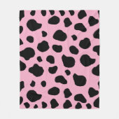 Cow Print, Cow Pattern, Cow Spots, Pink Cow Fleecedecke (Vorderseite)