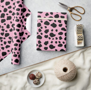 Cow Print, Cow Pattern, Cow Spots, Pink Cow Geschenkpapier