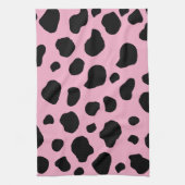 Cow Print, Cow Pattern, Cow Spots, Pink Cow Geschirrtuch (Vertikal)