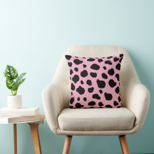 Cow Print, Cow Pattern, Cow Spots, Pink Cow Kissen