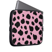 Cow Print, Cow Pattern, Cow Spots, Pink Cow Laptopschutzhülle (Vorne Rechts)