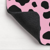 Cow Print, Cow Pattern, Cow Spots, Pink Cow Mousepad (Ecke)