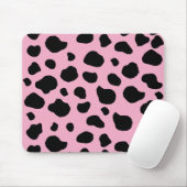 Cow Print, Cow Pattern, Cow Spots, Pink Cow Mousepad (Mit Mouse)
