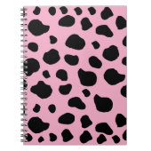 Cow Print, Cow Pattern, Cow Spots, Pink Cow Notizblock (Vorderseite)