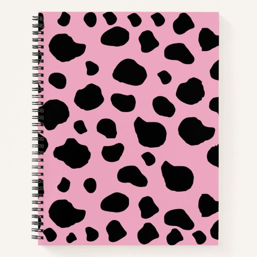 Cow Print, Cow Pattern, Cow Spots, Pink Cow Notizblock (Vorderseite)