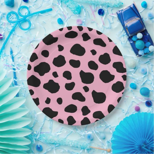 Cow Print, Cow Pattern, Cow Spots, Pink Cow Pappteller (Party)