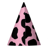 Cow Print, Cow Pattern, Cow Spots, Pink Cow Partyhütchen (Rückseite)