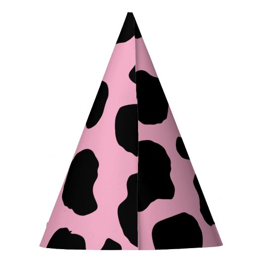 Cow Print, Cow Pattern, Cow Spots, Pink Cow Partyhütchen (Rückseite)