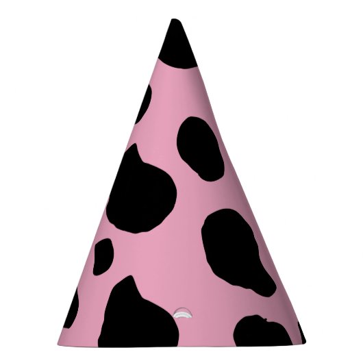 Cow Print, Cow Pattern, Cow Spots, Pink Cow Partyhütchen (Rechts)