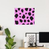 Cow Print, Cow Pattern, Cow Spots, Pink Cow Poster (Heimbüro)