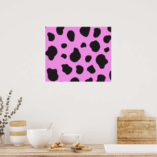 Cow Print, Cow Pattern, Cow Spots, Pink Cow Poster (Küche)