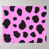 Cow Print, Cow Pattern, Cow Spots, Pink Cow Poster (Vorne)