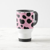 Cow Print, Cow Pattern, Cow Spots, Pink Cow Reisebecher (VorderseiteRechts)