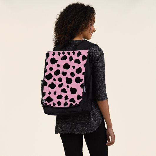 Cow Print, Cow Pattern, Cow Spots, Pink Cow Rucksack (Ausgewaschen)