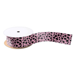 Cow Print, Cow Pattern, Cow Spots, Pink Cow Satinband