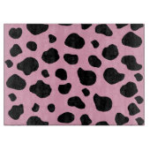 Cow Print, Cow Pattern, Cow Spots, Pink Cow Schneidebrett (Vorderseite)