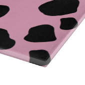 Cow Print, Cow Pattern, Cow Spots, Pink Cow Schneidebrett (Ecke)