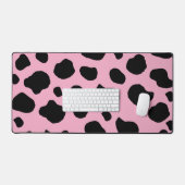 Cow Print, Cow Pattern, Cow Spots, Pink Cow Schreibtischunterlage (Tastatur & Maus)