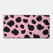 Cow Print, Cow Pattern, Cow Spots, Pink Cow Schreibtischunterlage (Vorderseite)