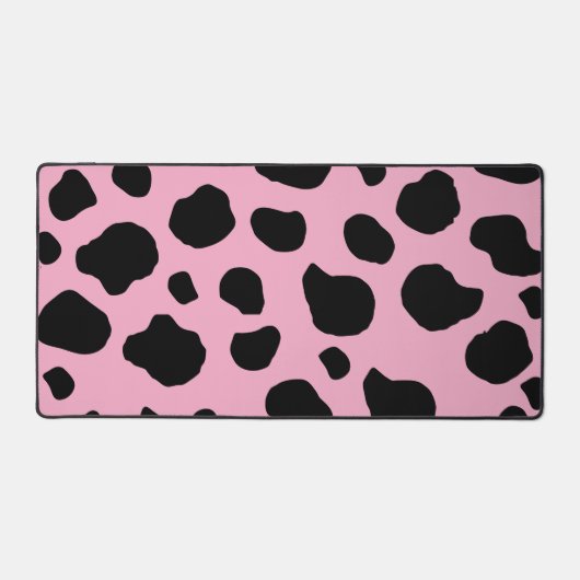 Cow Print, Cow Pattern, Cow Spots, Pink Cow Schreibtischunterlage (Vorderseite)