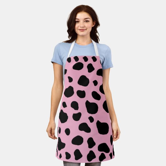 Cow Print, Cow Pattern, Cow Spots, Pink Cow Schürze (Getragen)
