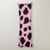 Cow Print, Cow Pattern, Cow Spots, Pink Cow Seitenschläferkissen (Rückseite (Vertikal))